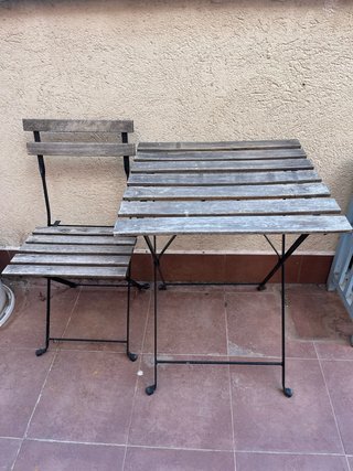 Conjunto Mesa y Silla de Terraza