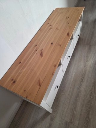 Mueble TV IKEA HEMNES Blanco y Madera