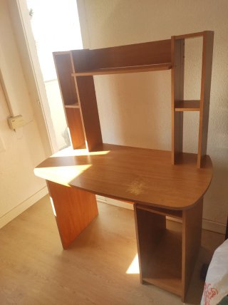 Escritorio de Madera con Estantería