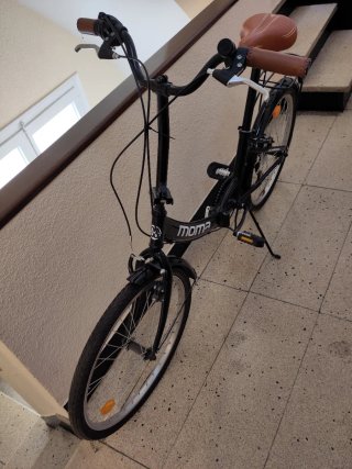 Bicicleta Moma plegable Top Class 2 negra