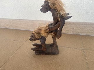 4 Figuras de Madera Tallada a Mano de Indonesia
