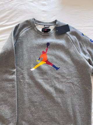 Sudadera Jordan Gris Multicolor Talla XL Sin Estre