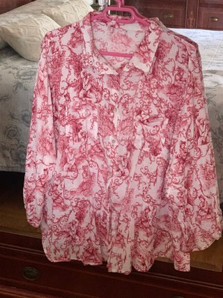 Blusa Estampada Toile de Jouy
