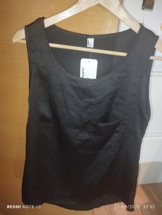 Camiseta sin mangas negra mujer Talla S nueva