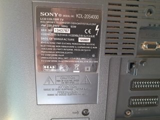 TV Sony Bravia KDL-20S4000 20 LCD