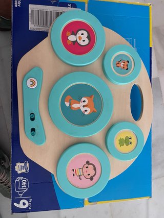 Batería Infantil de Madera con Animales