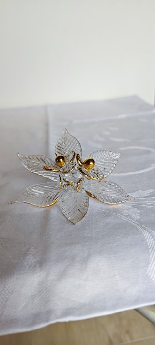 Fiore Vetro Soffiato Oro Zecchino