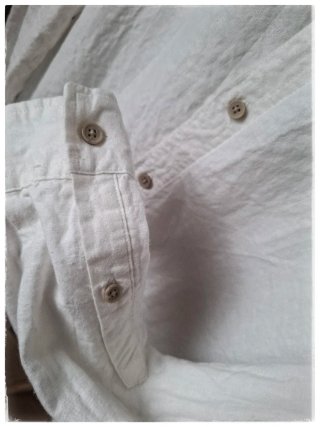 Camisa Lino Bershka Cuello Mao Blanca Talla S