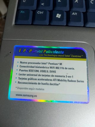 Portátil Samsung P30 Plata y Azul