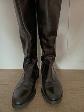 Botas altas negras piel