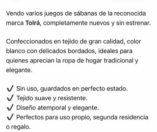 Juegos de Sábanas Tolrá Nuevos