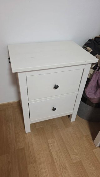 Par de Mesita de noche Ikea Hemnes blanca