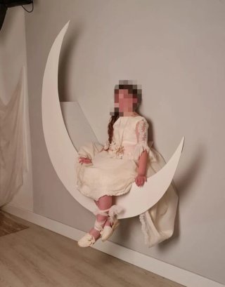 Vestido comunión para niña blanco.