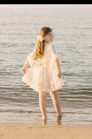 Vestido comunión para niña blanco.