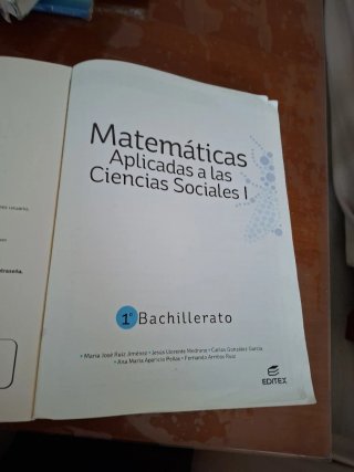 Matemáticas aplicadas a las Ciencias Sociales I...
