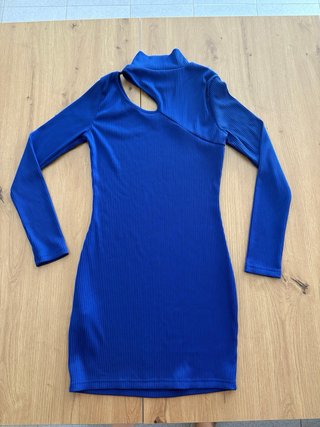 Vestido Azul de Manga Larga