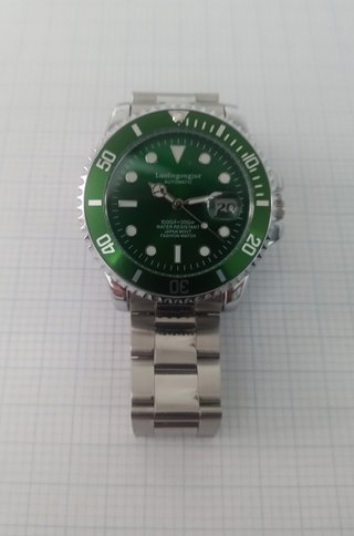 Reloj Luolingongjue Automático Verde y Plateado