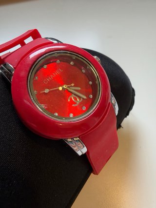 Reloj Chanel Deportivo Silicona Rojo