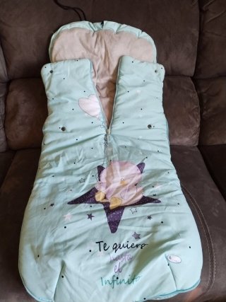 Saco carrito bebé búho y estrellas