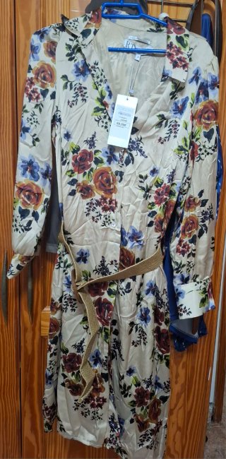 Vestido Camisero Estampado RTS Talla 38