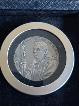 Medaglia Papa Benedetto XVI Argento Ufficiale