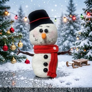 Muñeco de Nieve Amigurumi