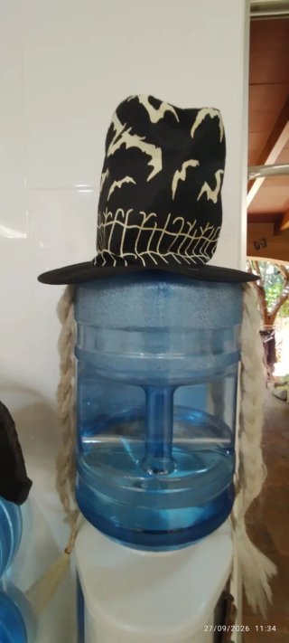 Sombrero Bruja Halloween con Trenzas Largas