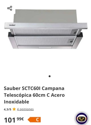 Campana Telescópica SAUBER SCTC601 60cm