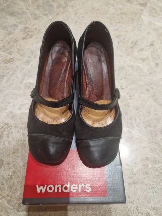 Zapato Wonders Negro Talla 37