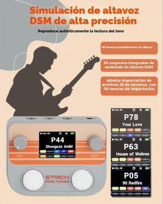 Pedal Guitarra Strich Pipe Tones Multiefecto NUEVO
