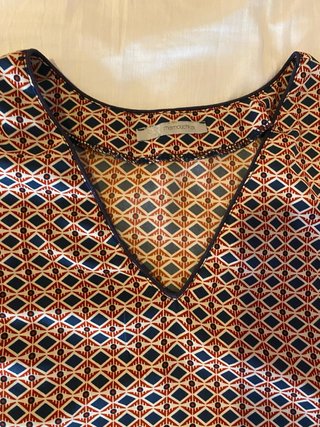 Blusa geométrica manga 3/4 Mamouchka