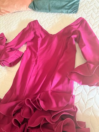 Traje de flamenca buganvilla, talla 46 Usado 1 vez