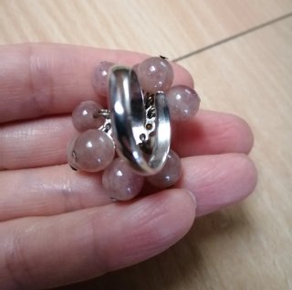 Anello Thun fiore ceramica perline