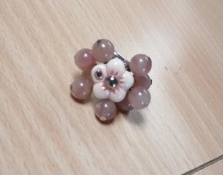 Anello Thun fiore ceramica perline