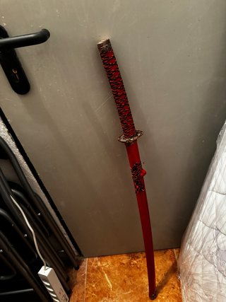 Espada Decorativa Estilo Katana Roja