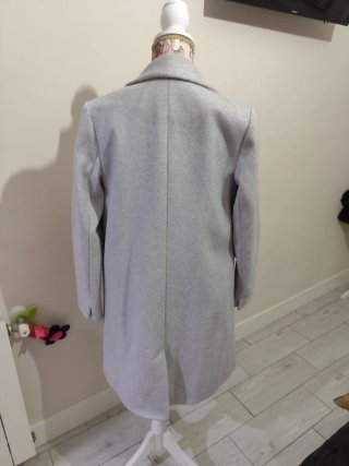 Abrigo paño gris Primark talla S