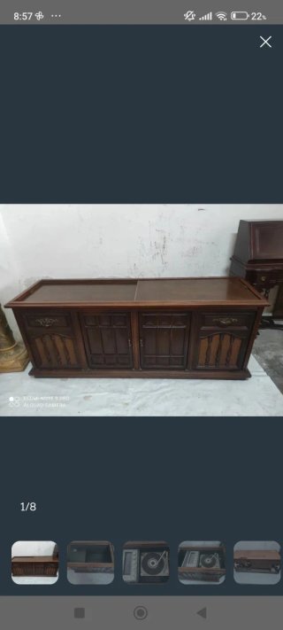 Mueble Tocadiscos Vintage Madera