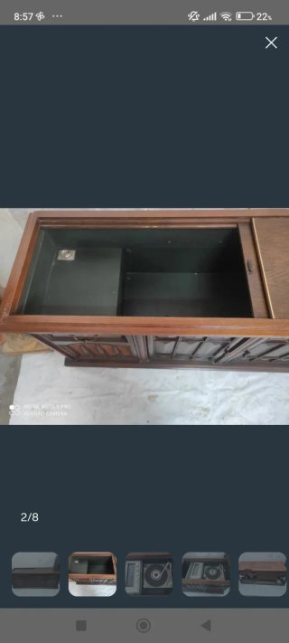 Mueble Tocadiscos Vintage Madera