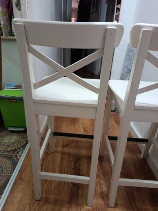 Conjunto de 2 taburetes Altos IKEA ROSENTORP Blanc