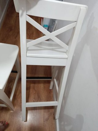 Conjunto de 2 taburetes Altos IKEA ROSENTORP Blanc