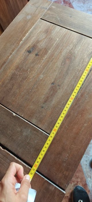 Mesita de noche madera maciza 50x65x42