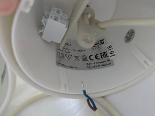 Lámpara de techo IKEA HEKTAR blanca 22 cm