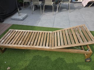Hamaca Ikea madera con 2 colchonetas