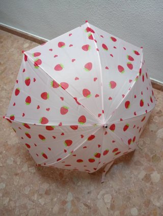 Paraguas Infantil con Estampado de Fresas
