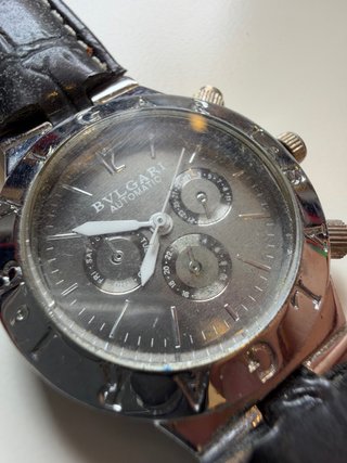 Reloj Cronógrafo Piel Negra