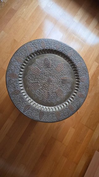 Mesa Auxiliar tipo Marroquí Madera y Metal