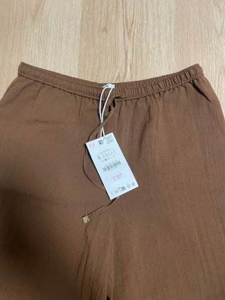 Pantalón bombacho Zara marrón