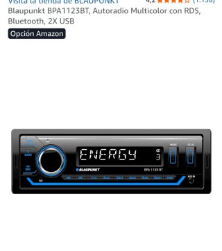 Autorradio Blaupunkt BPA1123BT Bluetooth
