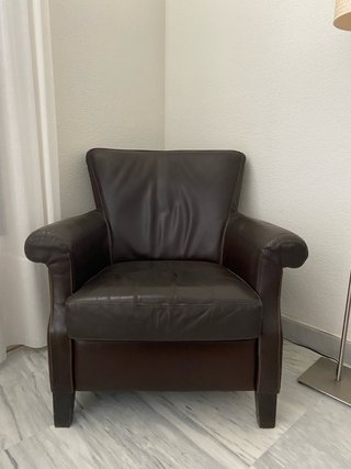 Sillón de piel auténtica
