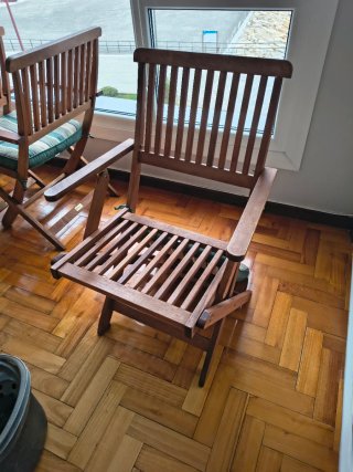 Silla de jardín de madera plegable